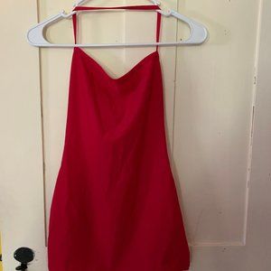 Box Short Halter Performance Leotard